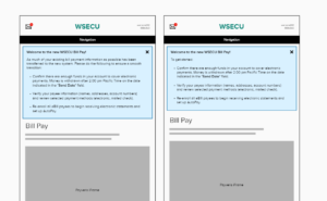 Getting started information for previous electronic bill payment users accessing the new WSECU Bill Pay for the first time